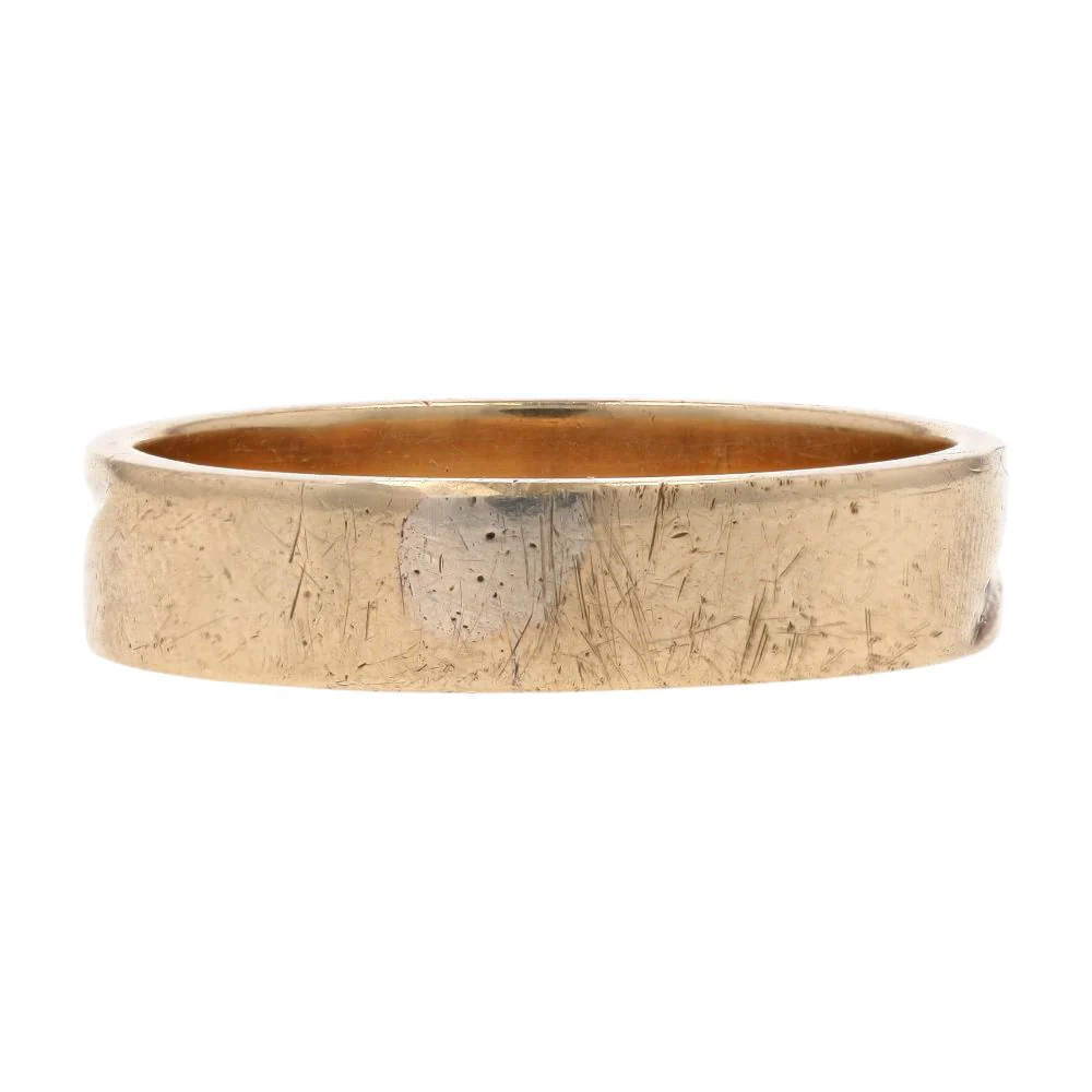 10K Gold Grooved Flat Band - Image 3