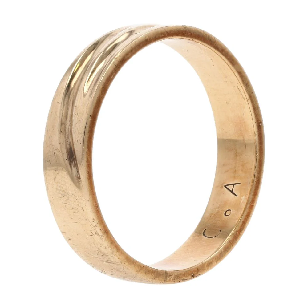 10K Gold Grooved Flat Band - Image 5