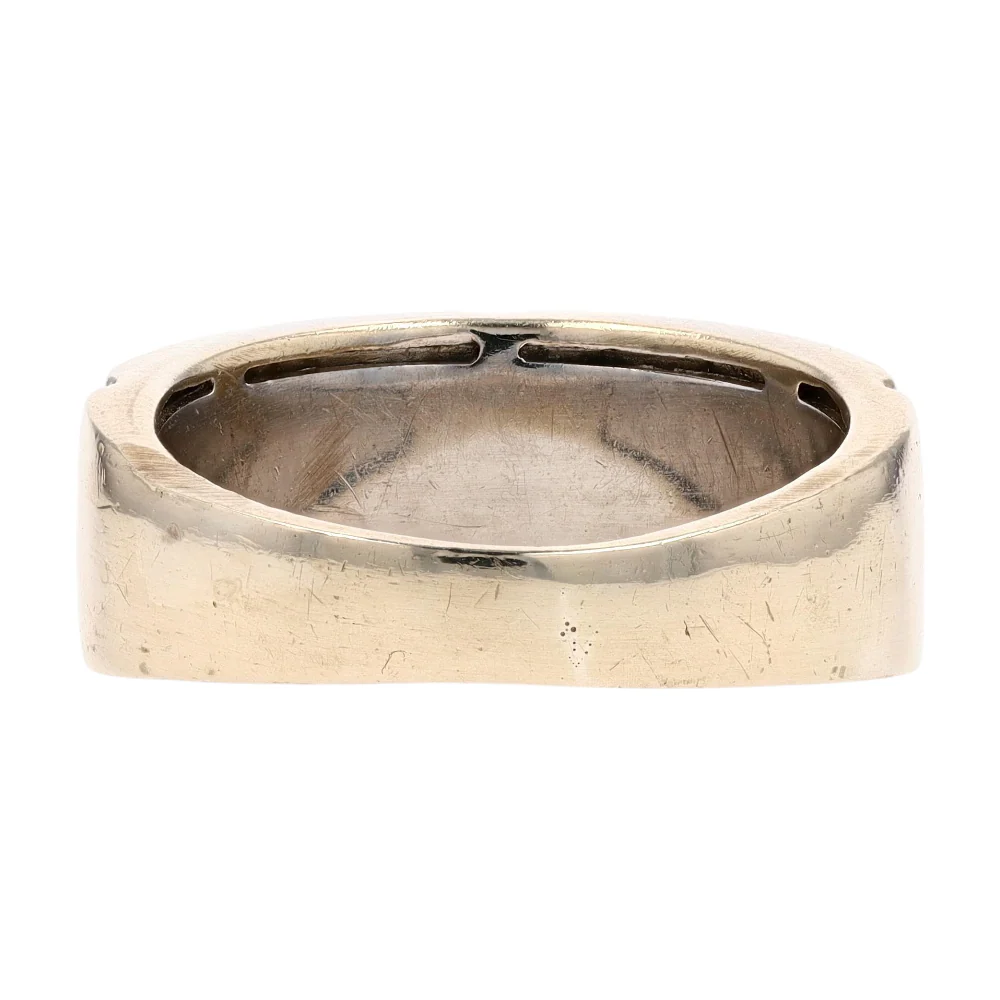 10K Two-Tone Gold Diamond Band Ring - Image 3