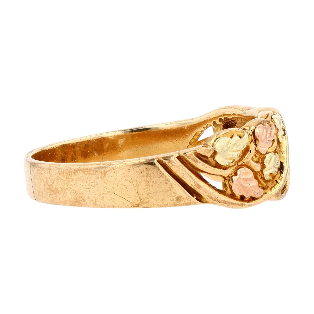 10K Two-Tone Gold Diamond Band Ring - Image 4