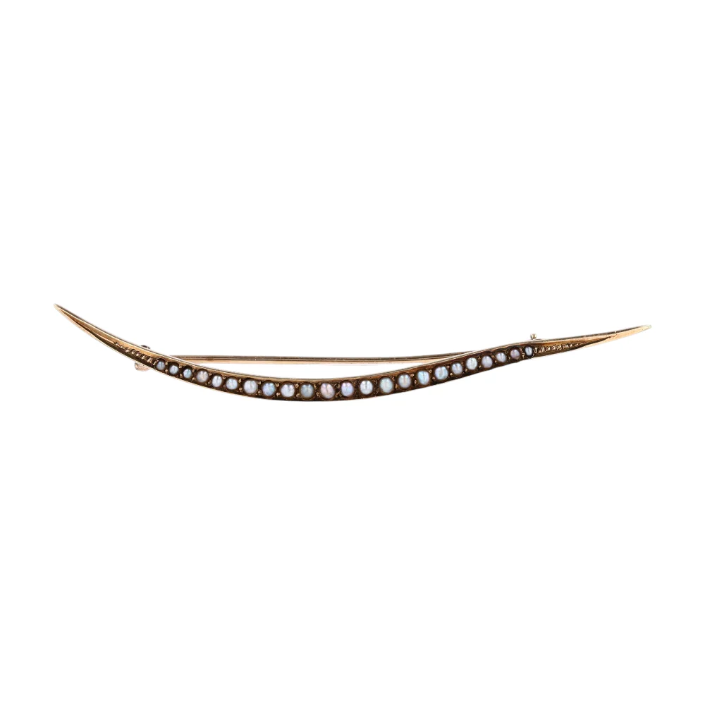10K Yellow Gold Cultured Pearl Pin