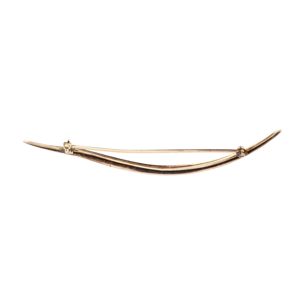 10K Yellow Gold Cultured Pearl Pin - Image 2
