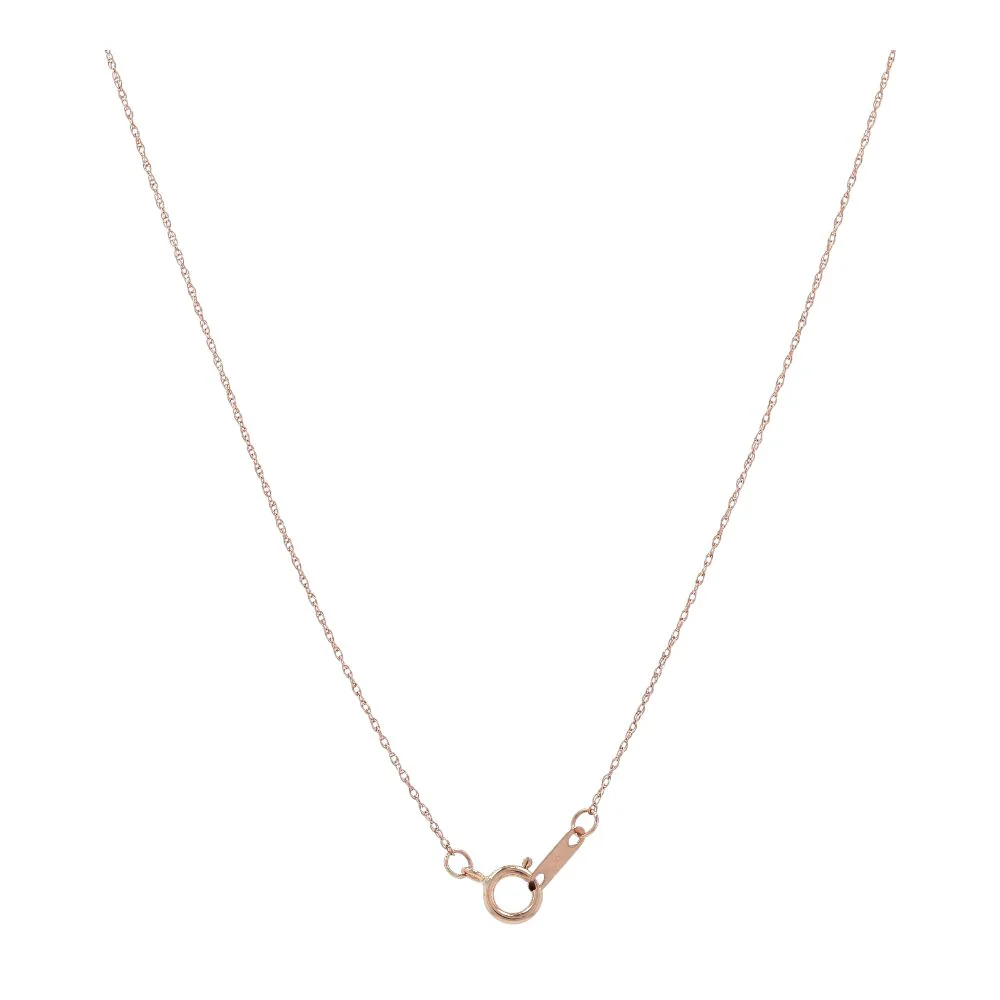 10K Rose Gold Pear Shape With Morganite and Diamond Accents Pendant Necklace - Image 2