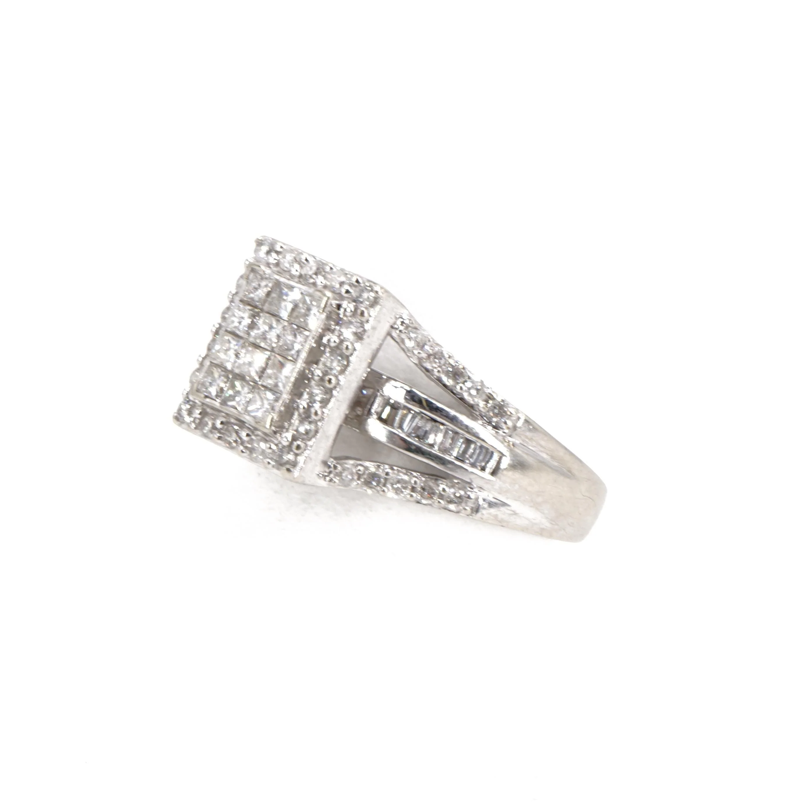 1.00 ctw 10K White Gold Diamond Engagement Ring - Image 3