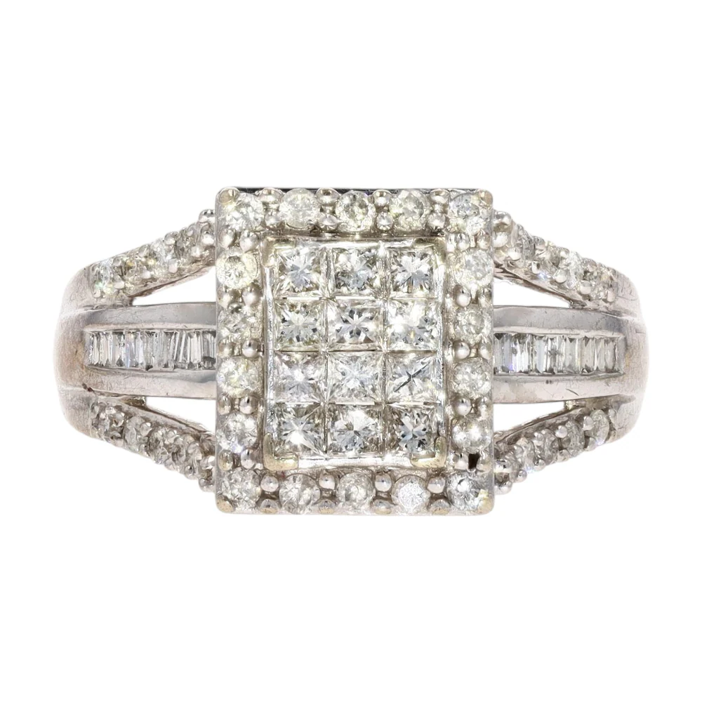 1.00 ctw 10K White Gold Diamond Engagement Ring - Image 5