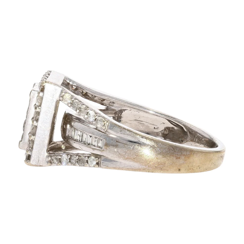 1.00 ctw 10K White Gold Diamond Engagement Ring - Image 6