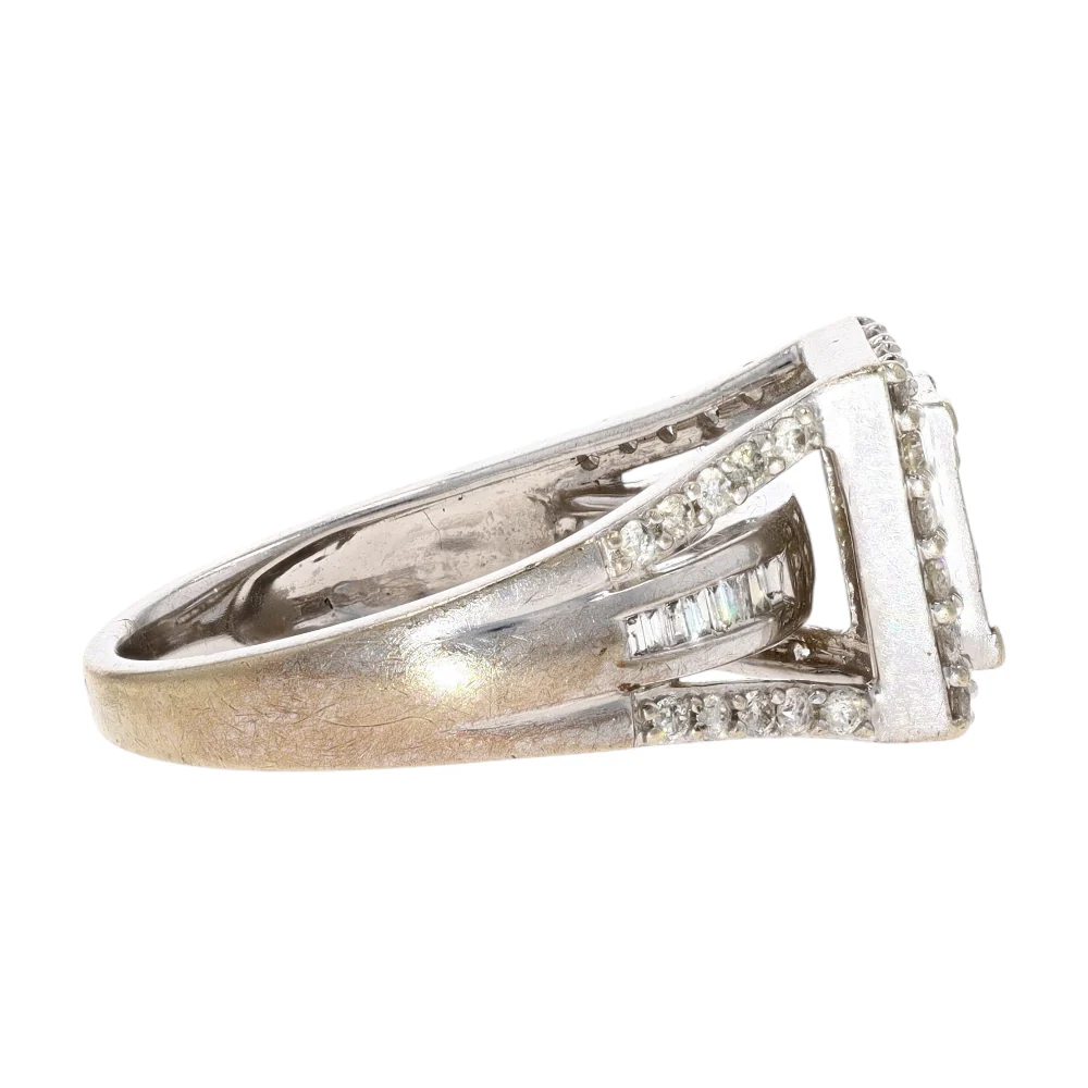 1.00 ctw 10K White Gold Diamond Engagement Ring - Image 8