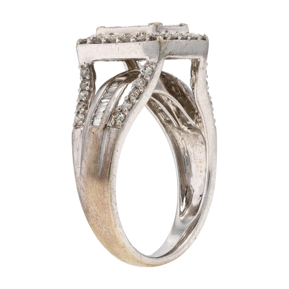 1.00 ctw 10K White Gold Diamond Engagement Ring - Image 9