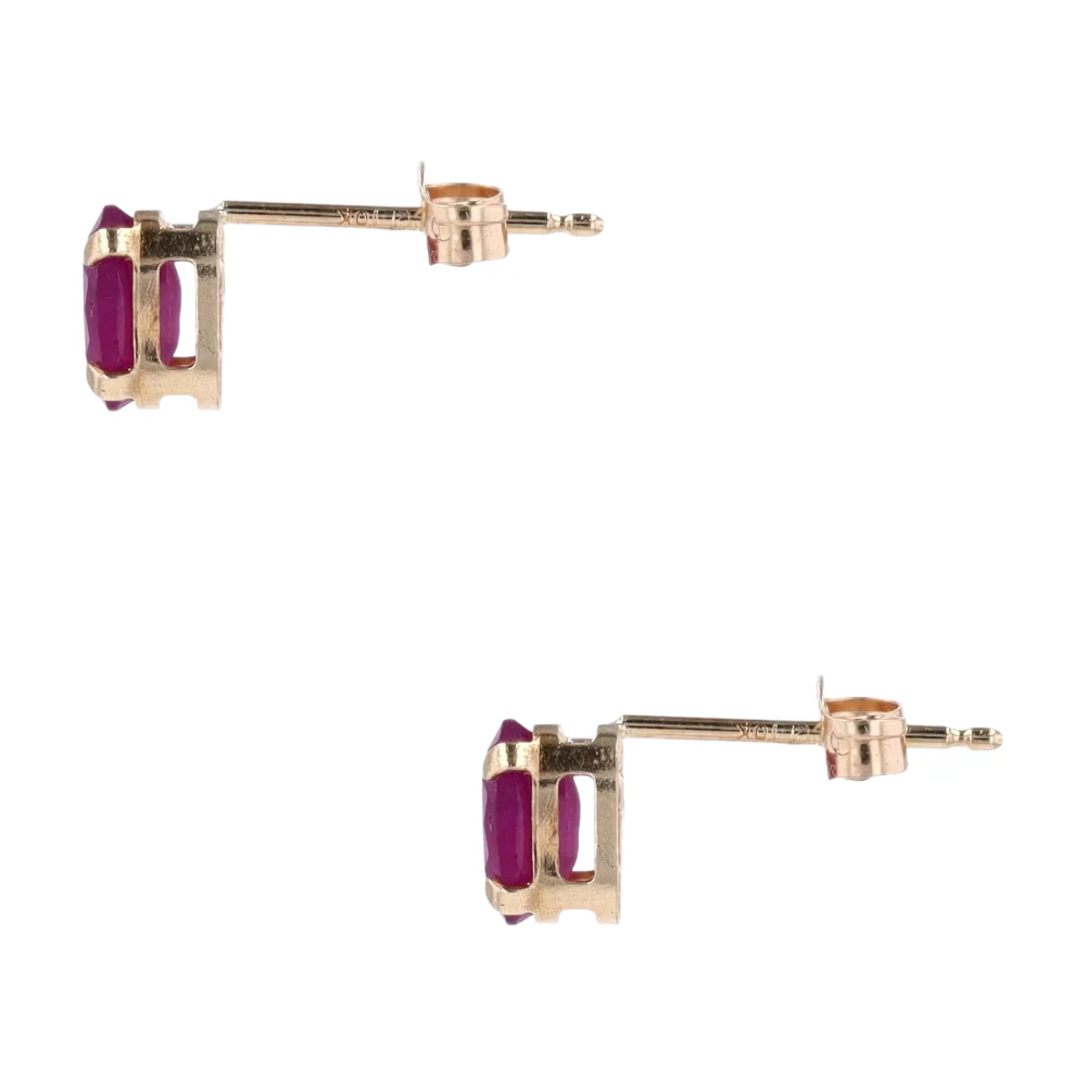 10K Yellow Gold Stud Earrings - Image 2