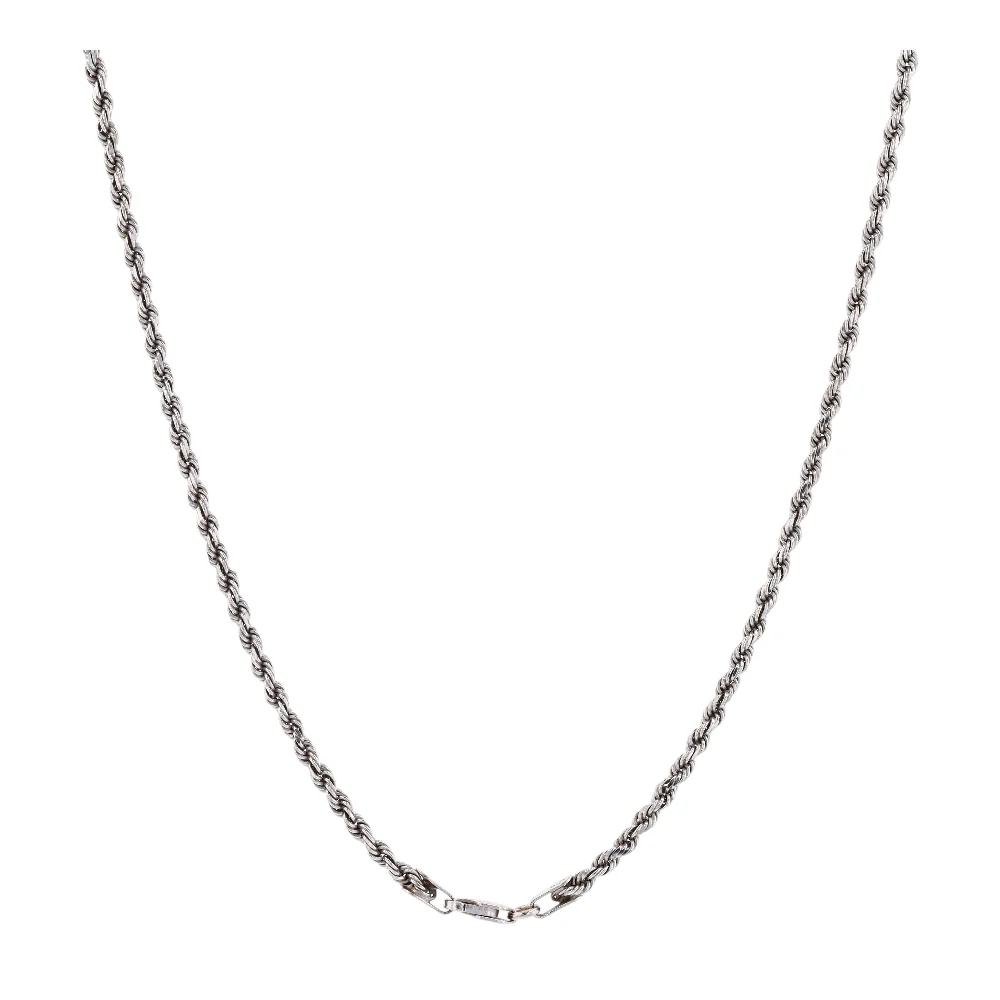 10K White Gold Chain Necklace - Image 2