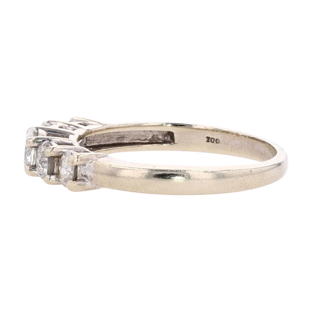 3/4 ctw 10K White Gold Diamond Band Ring - Image 2