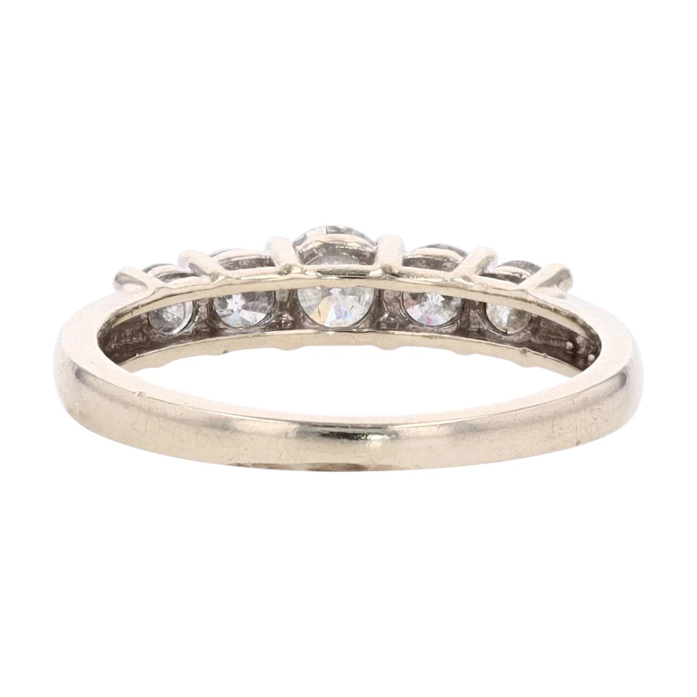 3/4 ctw 10K White Gold Diamond Band Ring - Image 3