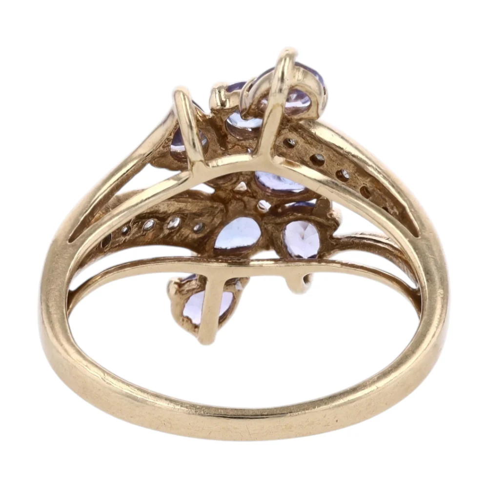 10K Yellow Gold Diamond Fashion Ring - Image 3