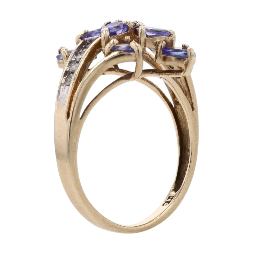 10K Yellow Gold Diamond Fashion Ring - Image 5