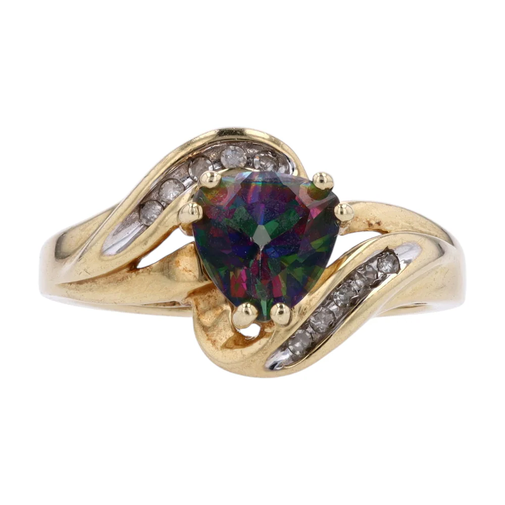 10K Yellow Gold Diamond Fashion Ring