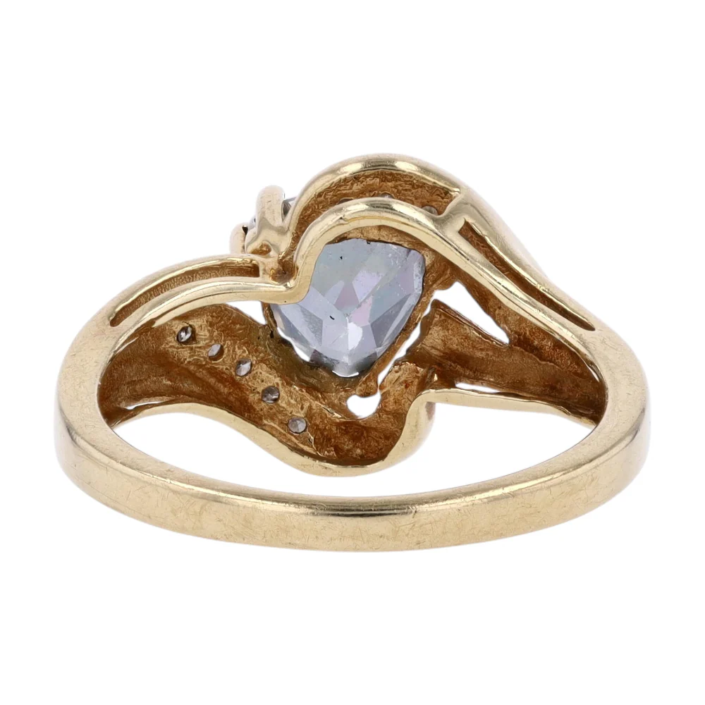 10K Yellow Gold Diamond Fashion Ring - Image 3