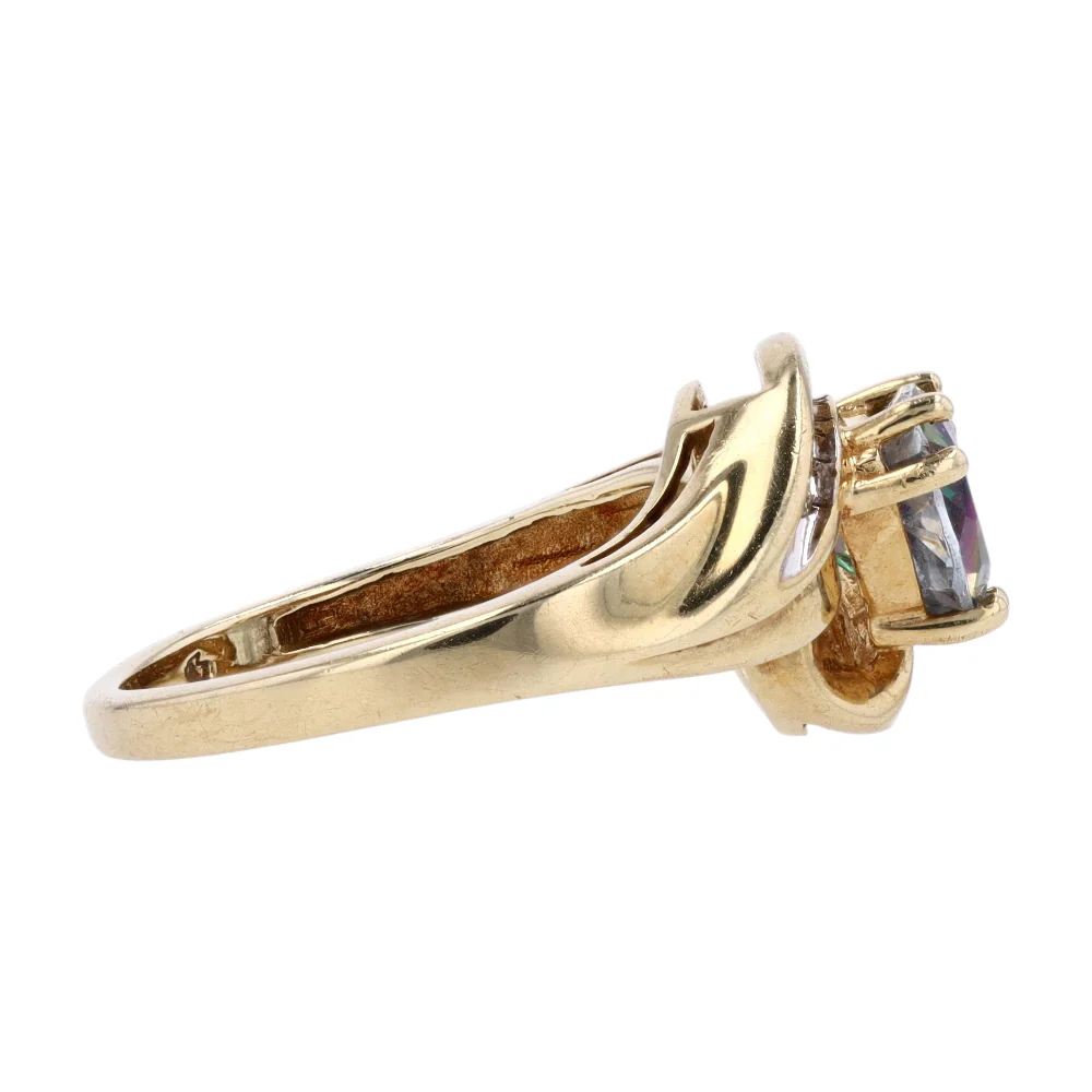10K Yellow Gold Diamond Fashion Ring - Image 4