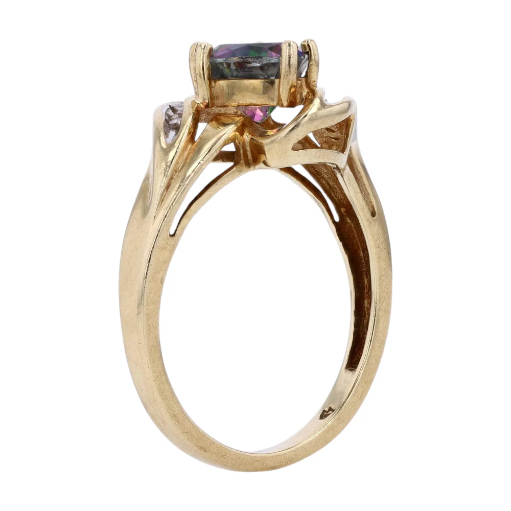 10K Yellow Gold Diamond Fashion Ring - Image 5