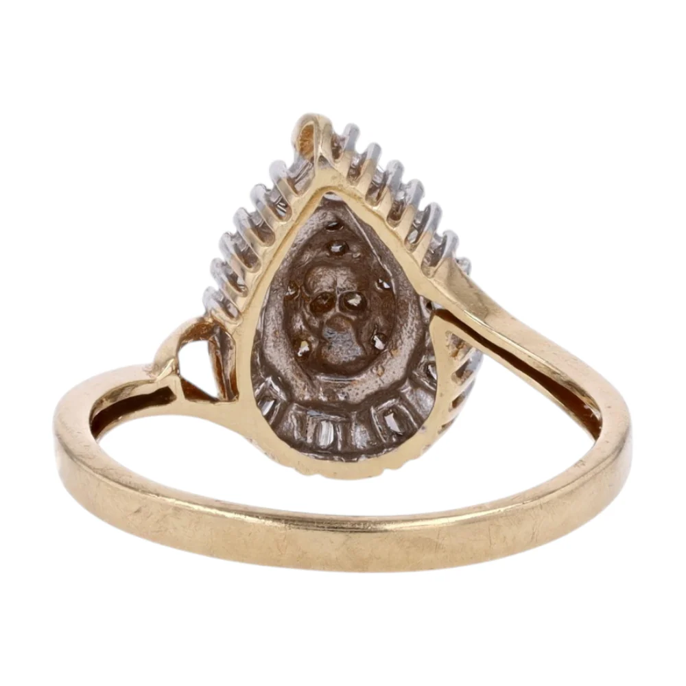 10K Two-Tone Gold Diamond Fashion Ring - Image 3