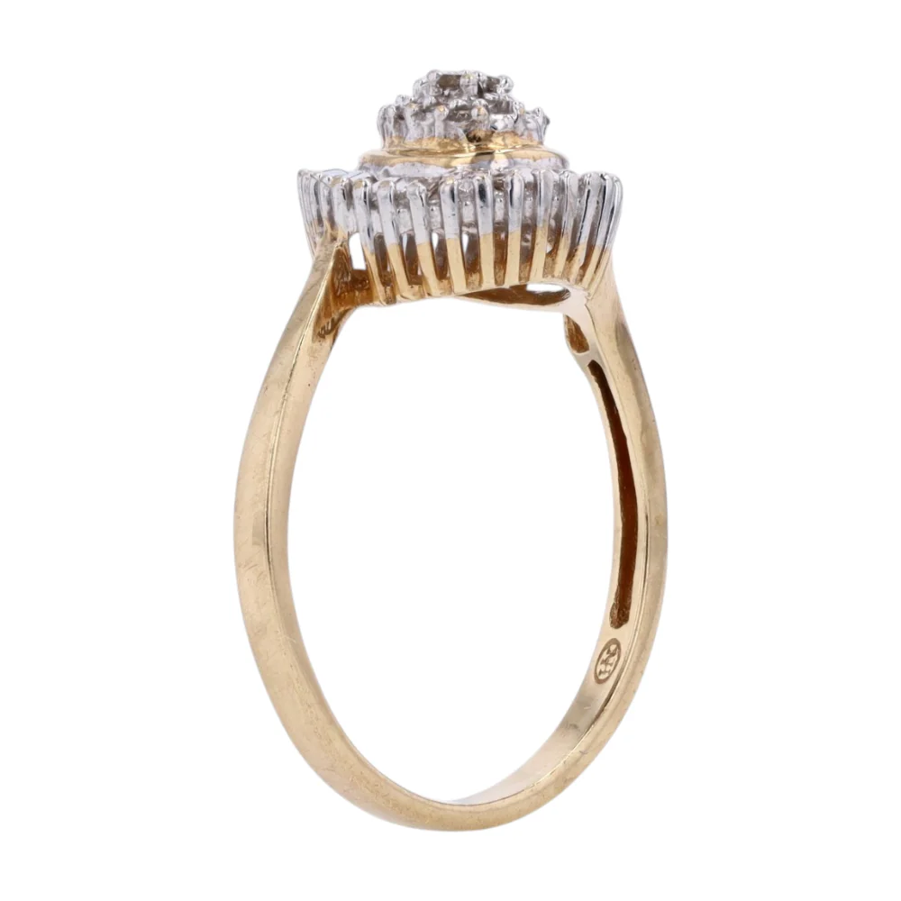 10K Two-Tone Gold Diamond Fashion Ring - Image 5