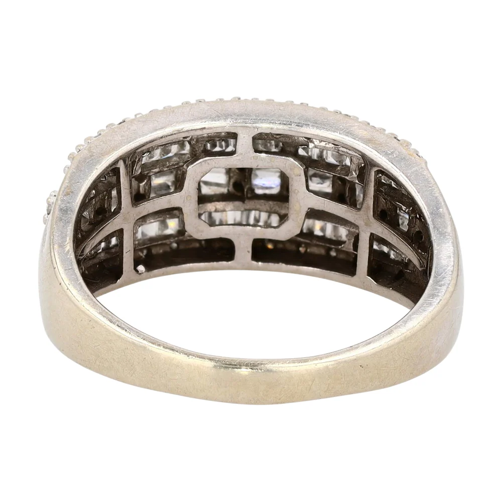 1/2 ctw 10K White Gold Diamond Band Ring - Image 3