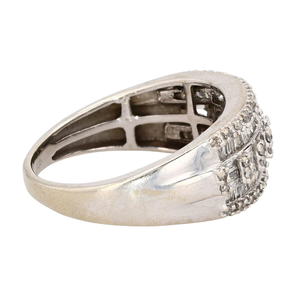 1/2 ctw 10K White Gold Diamond Band Ring - Image 4
