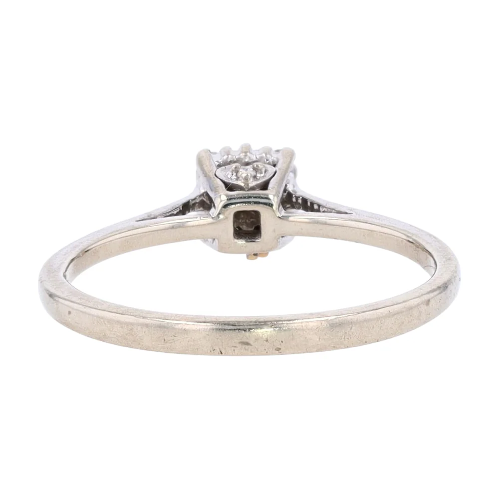 1/10 ctw 10K White Gold Diamond Engagement Ring - Image 3
