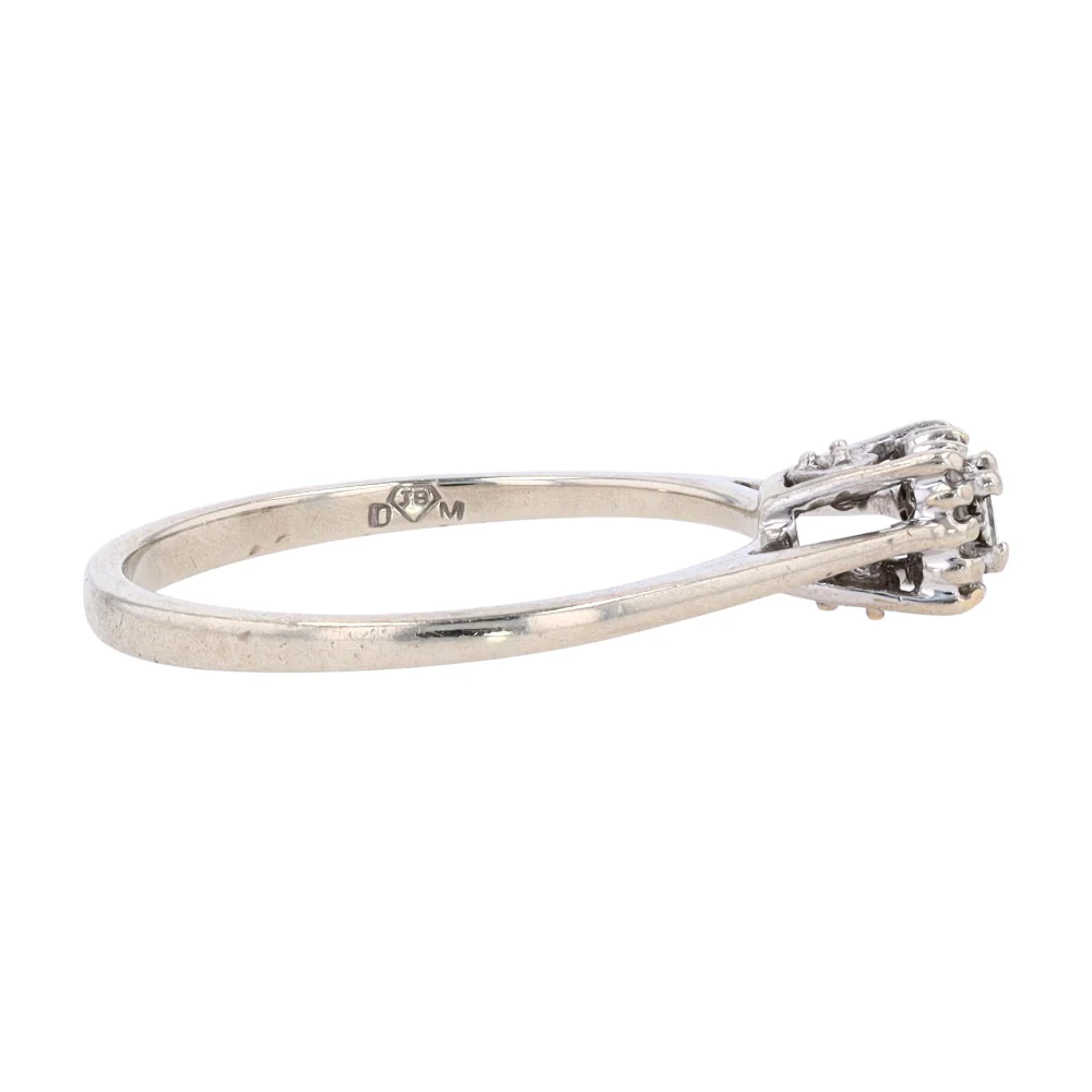 1/10 ctw 10K White Gold Diamond Engagement Ring - Image 4