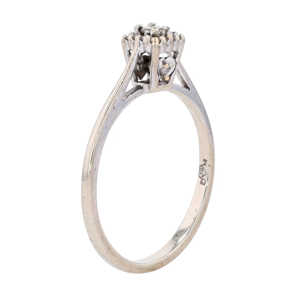 1/10 ctw 10K White Gold Diamond Engagement Ring - Image 5