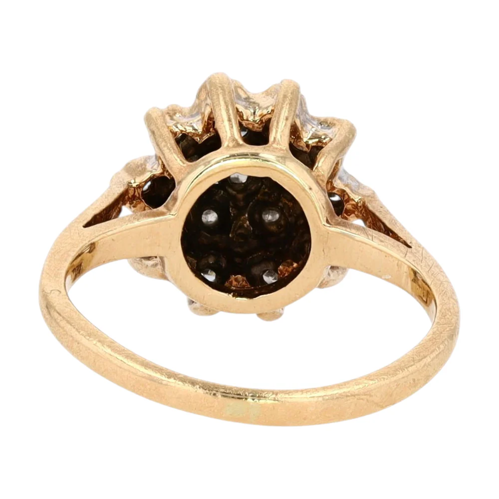 10K Two-Tone Gold Diamond Fashion Ring - Image 3