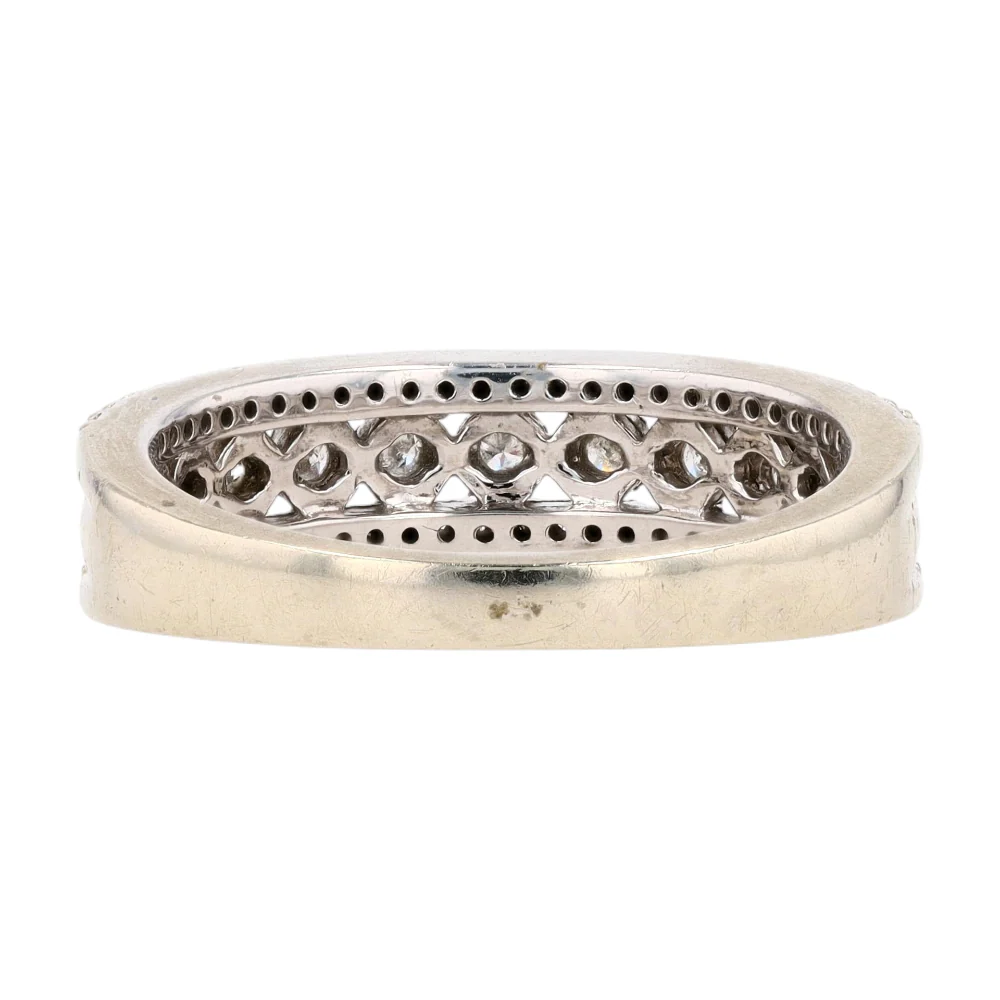 1/10 ctw 10K White Gold Diamond Band Ring - Image 3