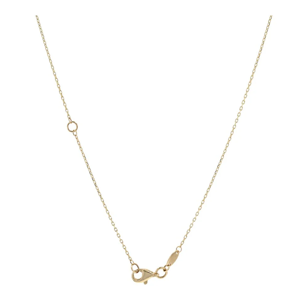 14K Gold Large Disc Pendant Necklace - Image 2