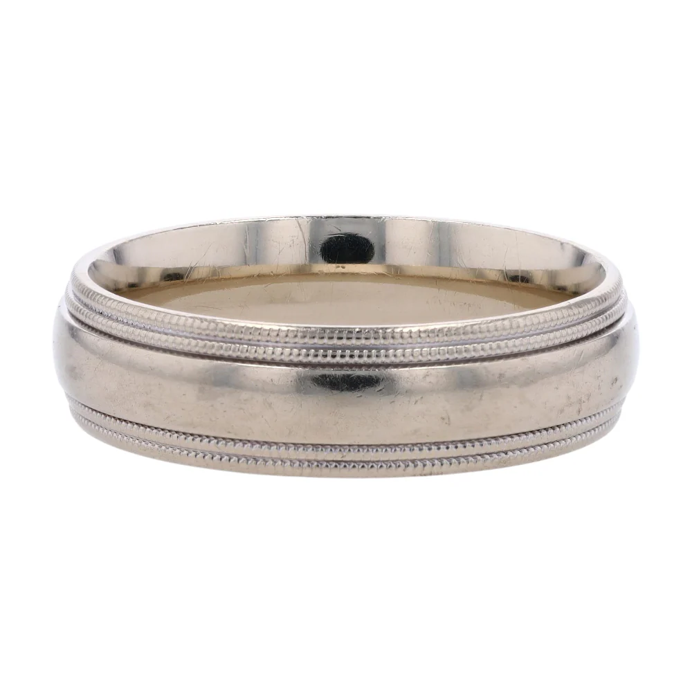 14K White Gold Band Ring - Image 2