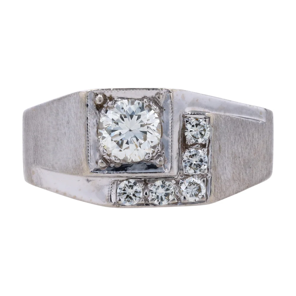 9/10 ctw 14K White Gold Diamond Fashion Ring