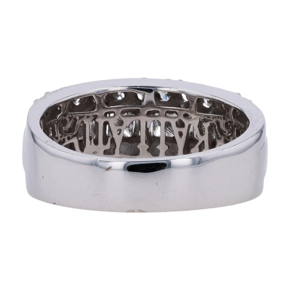 1 1/2 ctw 14K White Gold Diamond Band Ring - Image 3