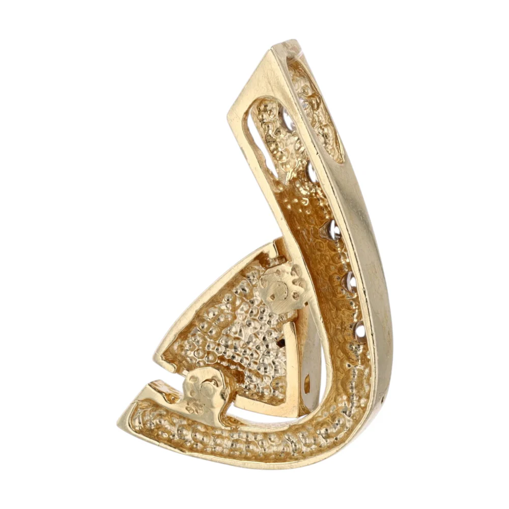 1/3 ctw 14K Yellow Gold Diamond Pendant - Image 2