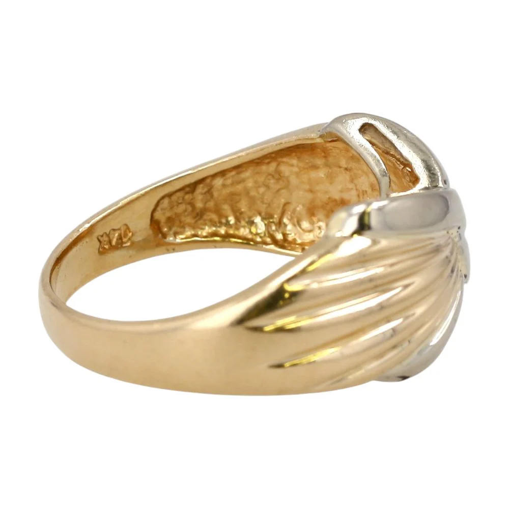 14K Two Tone Gold Ribbon Band - Image 3