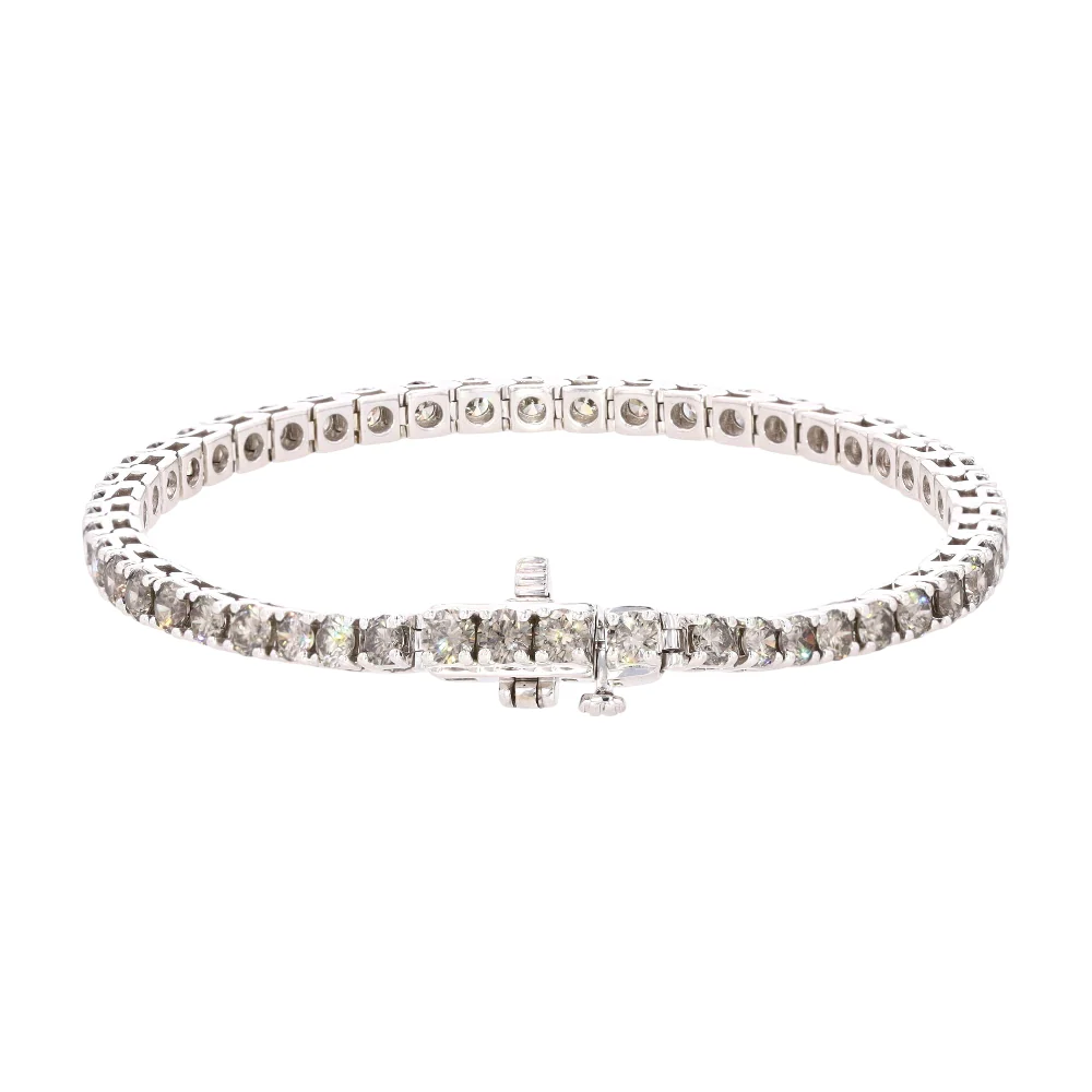 5 ctw 14K White Gold Lab Grown Diamond Tennis Bracelet - Image 2