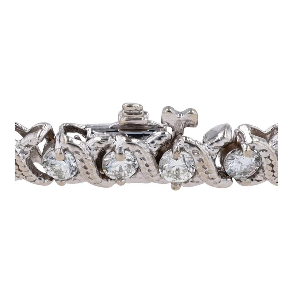 2 5/8 ctw 14K White Gold Diamond Tennis Bracelet - Image 3