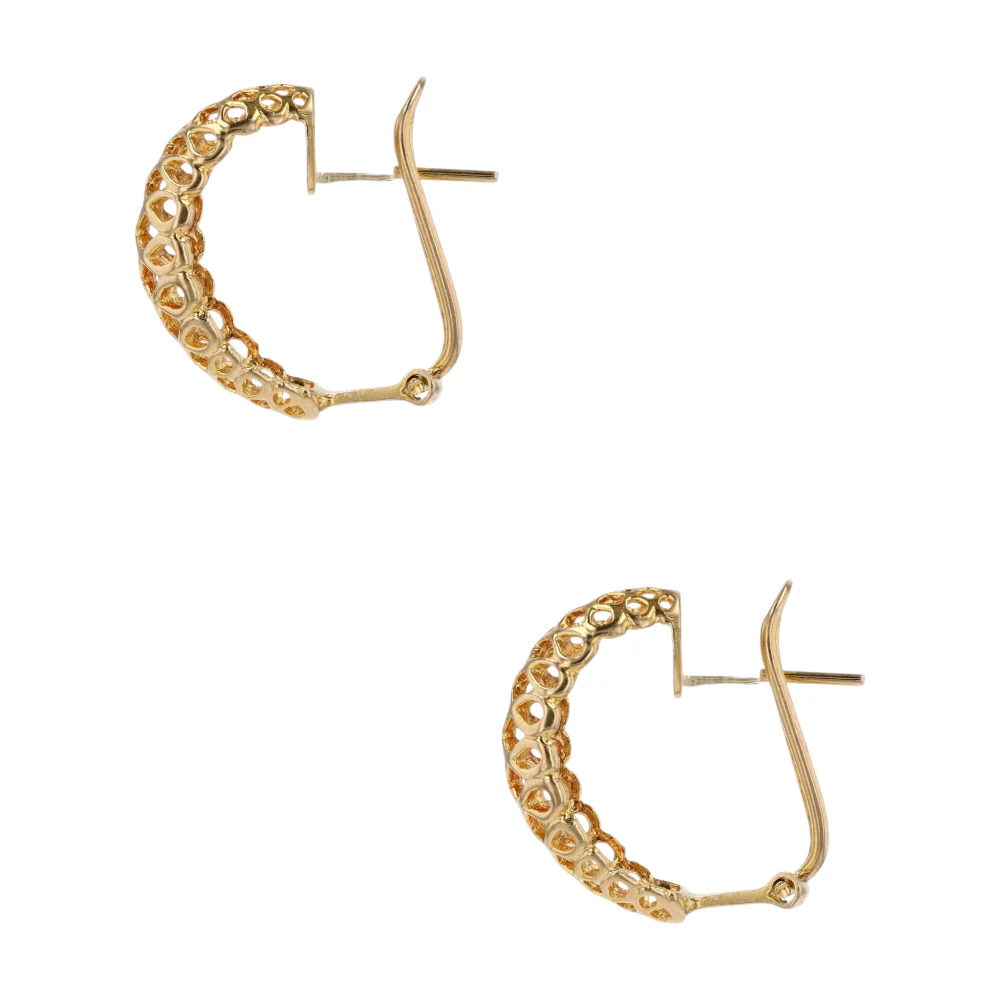 14K Yellow Gold Drop Earrings - Image 2