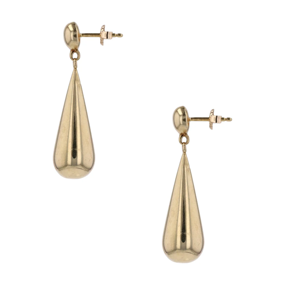 14K Yellow Gold Drop Earrings - Image 2