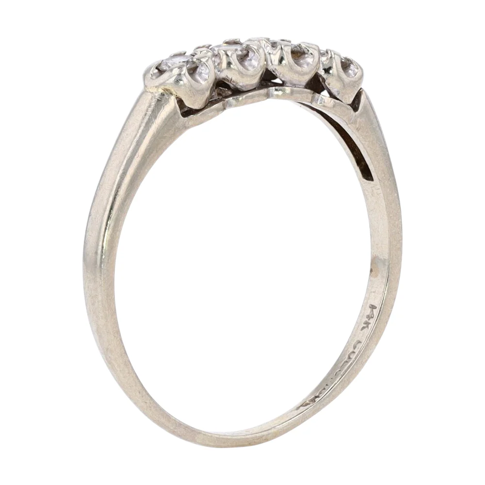 1/5 ctw 14K White Gold Diamond Band Ring - Image 5