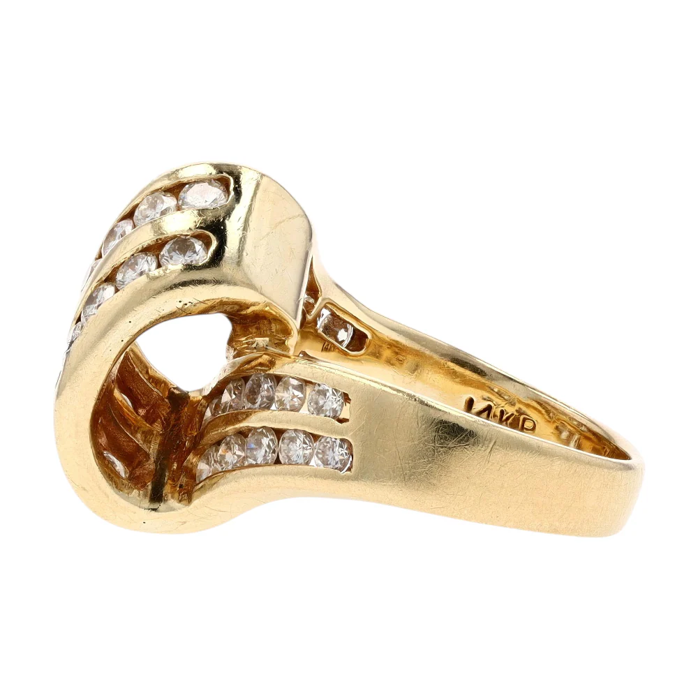 5/8 ctw 14K Yellow Gold Diamond Fashion Ring - Image 2