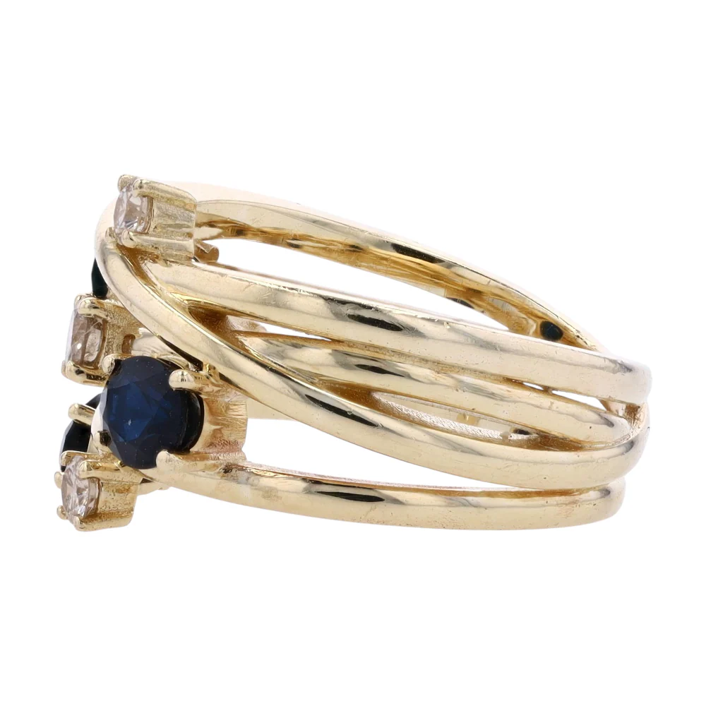 1/5 ctw 14K Yellow Gold Diamond Fashion Ring - Image 2