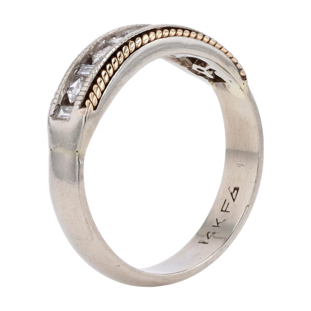 1/3 ctw 14K Two-Tone Gold Diamond Band Ring - Image 5