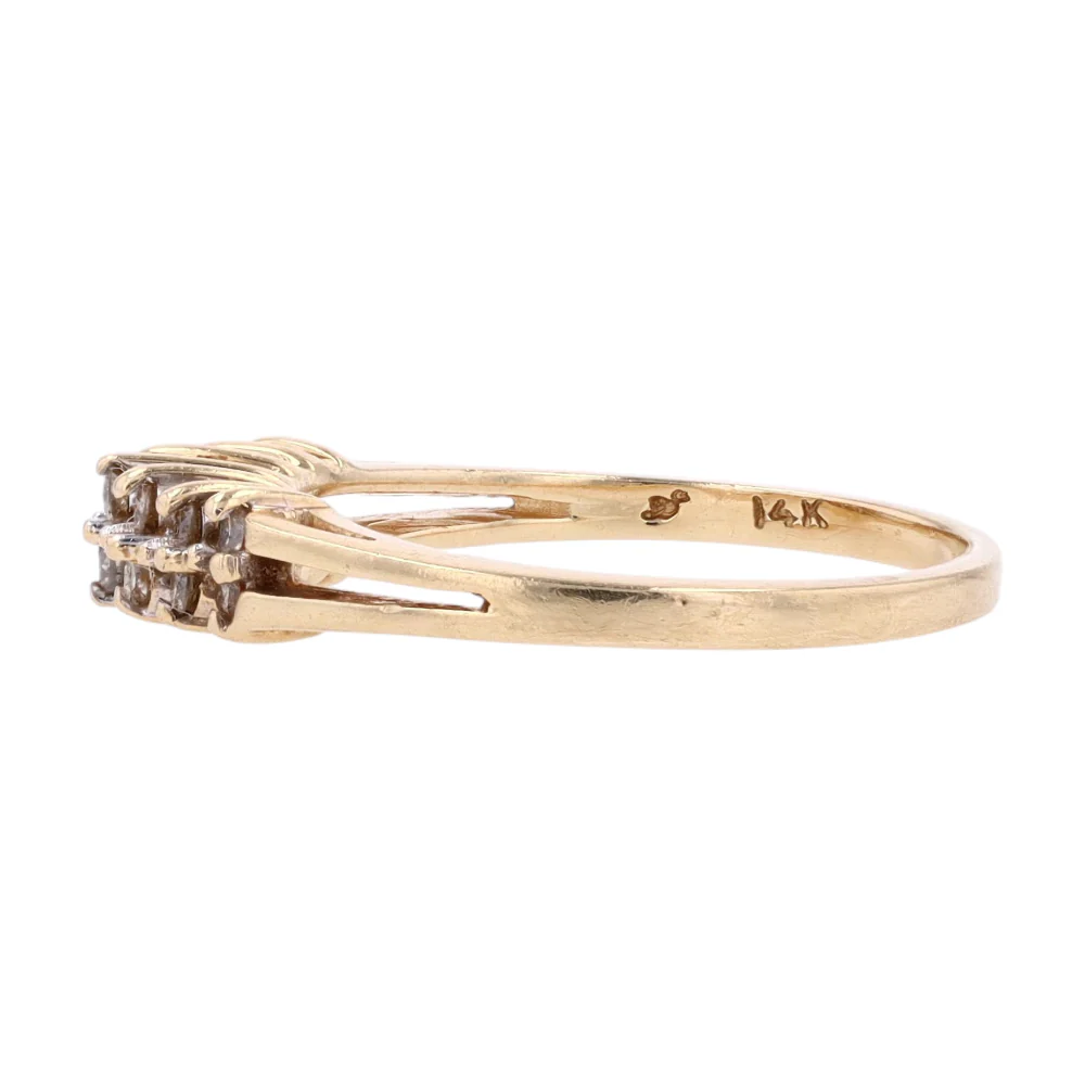 1/8 ctw 14K Yellow Gold Diamond Band Ring - Image 2