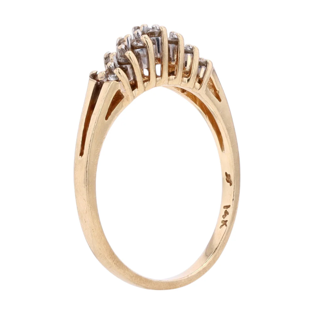 1/8 ctw 14K Yellow Gold Diamond Band Ring - Image 5