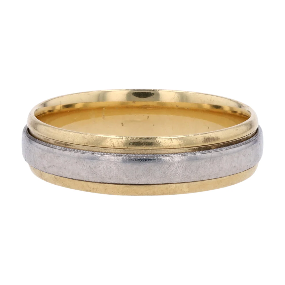 14K Two-Tone Gold Band Ring - Image 2