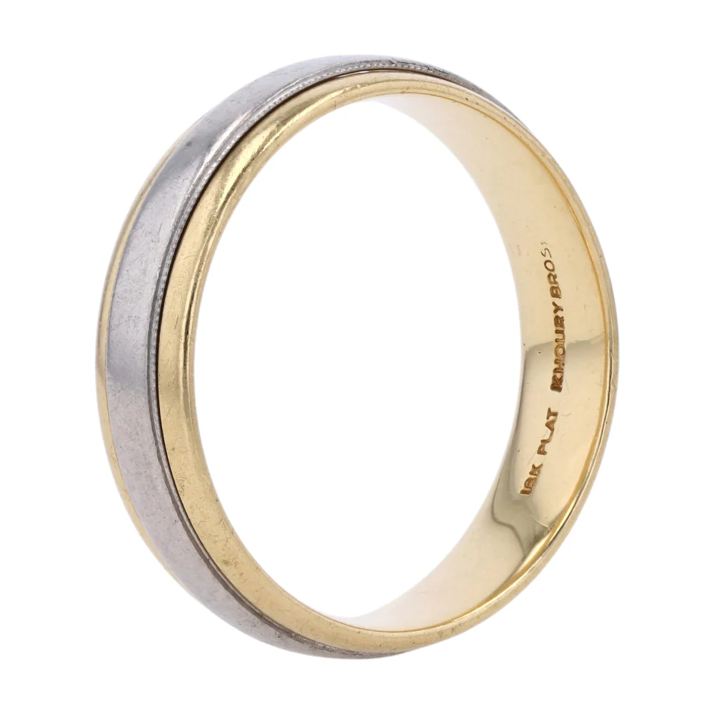 14K Two-Tone Gold Band Ring - Image 3