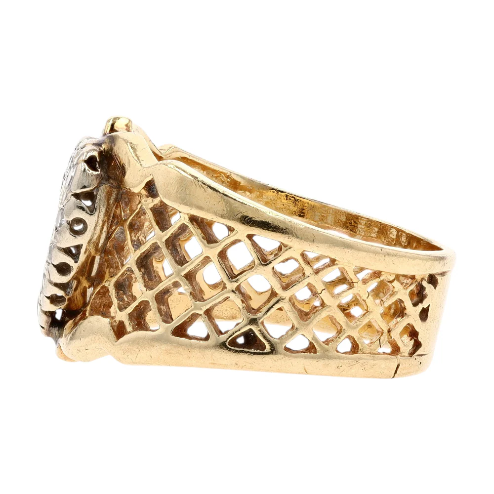 1/8 ctw 14K Two-Tone Gold Diamond Fashion Ring - Image 2